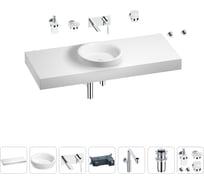 Комплект мебели для ванной комнаты Wellsee Genuine Tree с раковиной 201015966