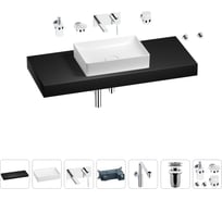 Комплект мебели для ванной комнаты с раковиной Wellsee Genuine Tree 201017546