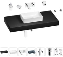 Комплект мебели для ванной комнаты с раковиной Wellsee Genuine Tree 201017006