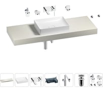 Комплект мебели для ванной комнаты с раковиной Wellsee Genuine Tree 201017566