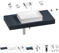 Комплект мебели для ванной комнаты с раковиной Wellsee Genuine Tree 201017346