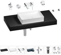 Комплект мебели для ванной комнаты с раковиной Wellsee Genuine Tree 201017426