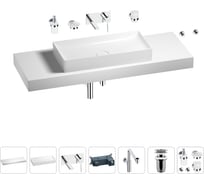 Комплект мебели для ванной комнаты Wellsee Genuine Tree с раковиной 201018006