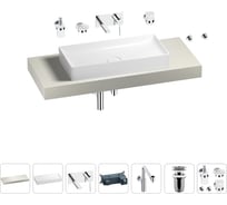 Комплект мебели для ванной комнаты с раковиной Wellsee Genuine Tree 201017806