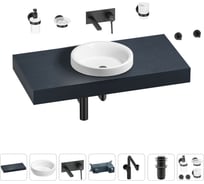 Комплект мебели для ванной комнаты с раковиной Wellsee Genuine Tree 201015787