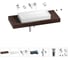 Комплект мебели для ванной комнаты с раковиной Wellsee Genuine Tree 201017866 1