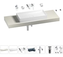 Комплект мебели для ванной комнаты с раковиной Wellsee Genuine Tree 201017926
