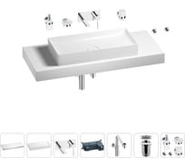 Комплект мебели для ванной комнаты Wellsee Genuine Tree с раковиной 201017886