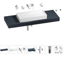 Комплект мебели для ванной комнаты Wellsee Genuine Tree с раковиной 201017946