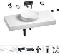 Комплект мебели для ванной комнаты с раковиной Wellsee Genuine Tree 201016327