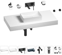 Комплект мебели для ванной комнаты с раковиной Wellsee Genuine Tree 201016992