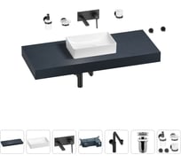 Комплект мебели для ванной комнаты с раковиной Wellsee Genuine Tree 201017037