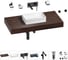 Комплект мебели для ванной комнаты с раковиной Wellsee Genuine Tree 201016977 1
