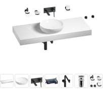 Комплект мебели для ванной комнаты Wellsee Genuine Tree с раковиной 201016447