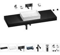 Комплект мебели для ванной комнаты с раковиной Wellsee Genuine Tree 201017667