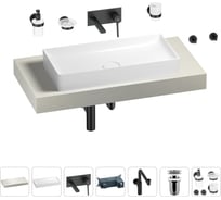 Комплект мебели для ванной комнаты с раковиной Wellsee Genuine Tree 201017687