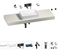 Комплект мебели для ванной комнаты с раковиной Wellsee Genuine Tree 201017567
