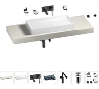 Комплект мебели для ванной комнаты с раковиной Wellsee Genuine Tree 201017927