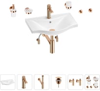 Раковина для ванной Wellsee Bisou в наборе 9 в 1 201007239