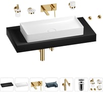 Комплект мебели для ванной комнаты с раковиной Wellsee Genuine Tree 201017788