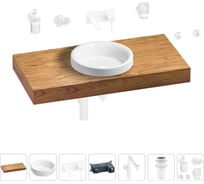 Комплект мебели для ванной комнаты Wellsee Genuine Tree с раковиной 201015810