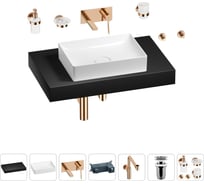 Комплект мебели для ванной комнаты с раковиной Wellsee Genuine Tree 201017309