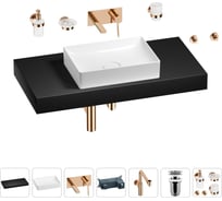 Комплект мебели для ванной комнаты с раковиной Wellsee Genuine Tree 201017429