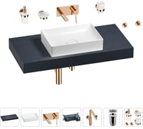 Комплект мебели для ванной комнаты с раковиной Wellsee Genuine Tree 201017349