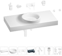 Комплект мебели для ванной комнаты с раковиной Wellsee Genuine Tree 201015850