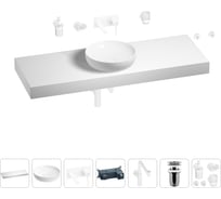 Комплект мебели для ванной комнаты Wellsee Genuine Tree с раковиной 201016570