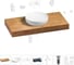 Комплект мебели для ванной комнаты Wellsee Genuine Tree с раковиной 201016290 1