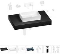 Комплект мебели для ванной комнаты с раковиной Wellsee Genuine Tree 201016920