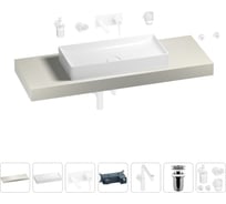 Комплект мебели для ванной комнаты с раковиной Wellsee Genuine Tree 201017930