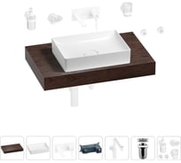 Комплект мебели для ванной комнаты с раковиной Wellsee Genuine Tree 201017270