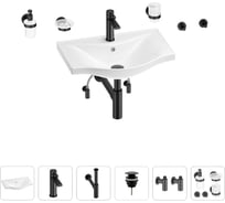 Раковина для ванной Wellsee Bisou в наборе 9 в 1 201007237