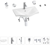 Раковина для ванной Wellsee Bisou в наборе 9 в 1 201007211