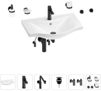 Раковина для ванной Wellsee Bisou в наборе 9 в 1 201007347