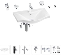 Раковина для ванной Wellsee Bisou в наборе 9 в 1 201007341