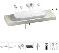 Комплект мебели для ванной комнаты с раковиной Wellsee Genuine Tree 201014621