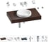 Комплект мебели для ванной комнаты с раковиной Wellsee Genuine Tree 201015701 1