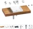 Комплект мебели для ванной комнаты Wellsee Genuine Tree с раковиной 201015321 1