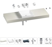 Комплект мебели для ванной комнаты Wellsee Genuine Tree с раковиной 201015521
