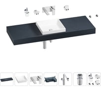 Комплект мебели для ванной комнаты Wellsee Genuine Tree с раковиной 201015541