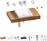 Комплект мебели для ванной комнаты Wellsee Genuine Tree с раковиной 201015201 1
