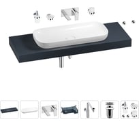 Комплект мебели для ванной комнаты Wellsee Genuine Tree с раковиной 201014641