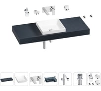 Комплект мебели для ванной комнаты Wellsee Genuine Tree с раковиной 201015421