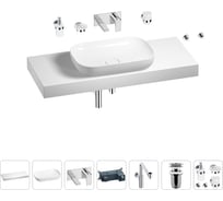 Комплект мебели для ванной комнаты Wellsee Genuine Tree с раковиной 201014341