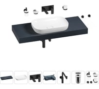 Комплект мебели для ванной комнаты с раковиной Wellsee Genuine Tree 201014282