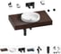 Комплект мебели для ванной комнаты с раковиной Wellsee Genuine Tree 201015702 1
