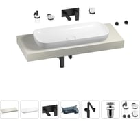 Комплект мебели для ванной комнаты с раковиной Wellsee Genuine Tree 201014502